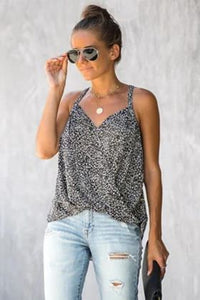 Cheetah Print Wrap Tank