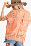 Georgia Lace Sweater - Peach