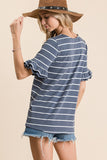 Navy Stripes Top