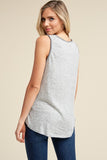 Notched Sleeveless Top