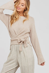 Oatmeal Belted Top