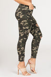 Camo Distressed Joggers