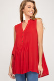 Scarlet Sleeveless Top