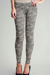 Zebra Printed Leggings